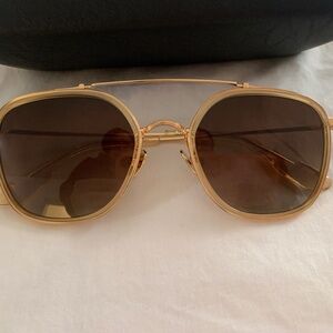 Krewe AUSTIN Sunglasses - 18K Titanium + Champagne Polarized - SEEN ON CELEBS